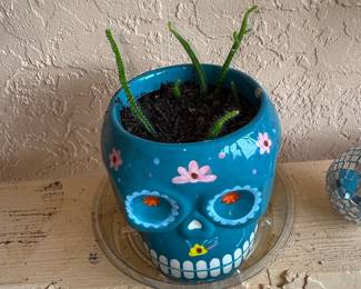 Day of the Dead Skull Planter