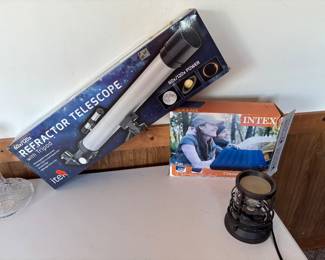 Telescope, inflatable mattress