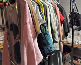 vintage Elvis tees, sweatshirt and jean jacket