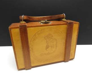 Vintage Wooden Zodiac Box Purse