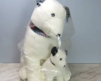 Vintage Pair of Large Sealed Nipper / Chipper RCA Dog Plush