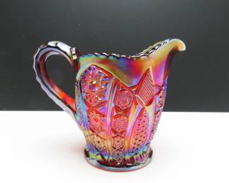 Vintage Indiana Glass "Heirloom Sunset" Carnival Glass Milk Pitcher