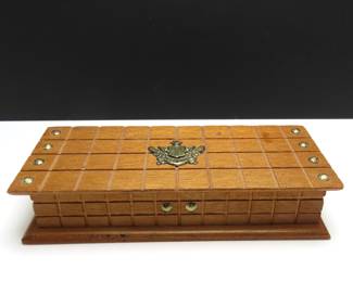 Vintage Wooden Men's Jewelry Box