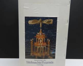 Vintage 3 Tier Wooden Christmas Pyramid