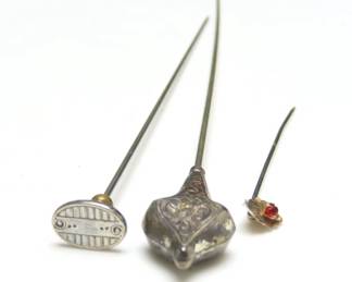 Lot of 3 Antique Hat Pins