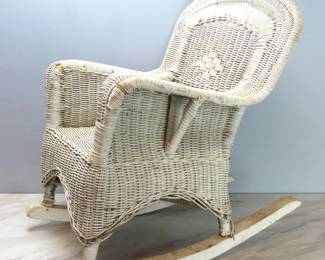 Vintage Child's Wicker Rocking Chair
