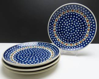 Beautiful Boleslawiec Handmade Polish Pottery Dinner Plates