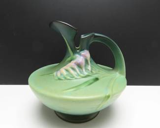Beautiful Roseville Pottery "Freesia Green" Pitcher