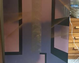 Mid-Century Modern Geometric Abstract Painting