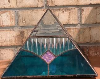 Stained Glass Pyramid Keepsake Box