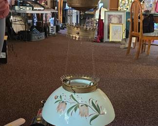 Victorian Style Hanging Oil Lamp