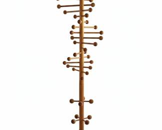 Nanna Ditzel Style Beechwood 'Helix' Coat Stand