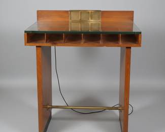 Vintage Mid-Century Modern Bank Check Writing Desk
