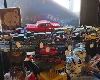 Collection of Vintage-Style Die-Cast and Tin Toy Vehicles
