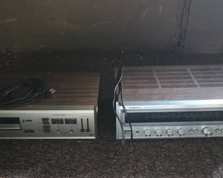 Vintage Realistic 8-Track Player and Onkyo Stereo Receiver