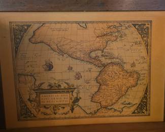 Abraham Ortelius Americae Sive Novi Orbis Nova Descriptio Map