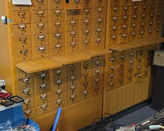 Vintage Modular Library Card Catalog Cabinet