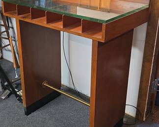 Vintage Mid-Century Modern Bank Check Writing Desk