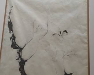 Susan Ajieoff Original Ink and Wash Drawing