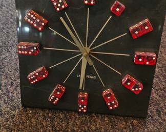 Vintage Las Vegas Dice Wall Clock