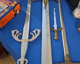 Collection of Decorative Fantasy and Historical Style Swords