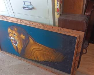 lion on velvet