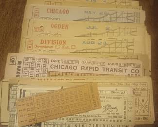 vintage Chicago train tickets