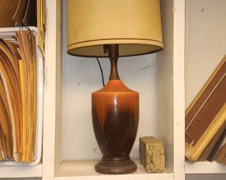 MCM pottery lamp