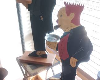 vintage folk art smoking stands
