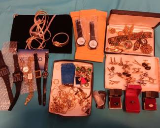 costume jewelry, watches and cuff links
