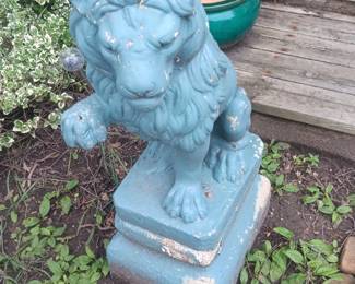 concrete lion