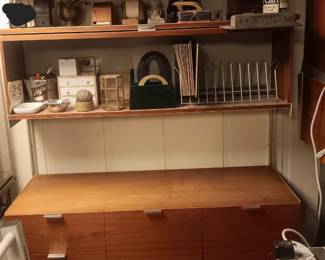 wall unit with door open