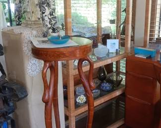 carved fern stand