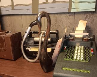 Dictaphone and Victor adding machine