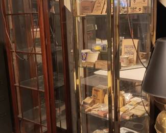 brass curio cabinet