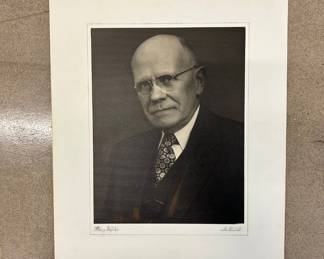 Lot #98 Vintage Otto Maurer Studio Portrait Photograph Henry Waples Gentleman Glasses Mounted Print
