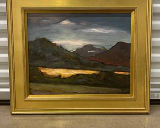 Lot #3 Edwin Friedman 'Sopris Valley' Oil on Panel Signed 2000 Savageau Gallery Gold Frame