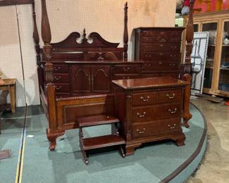 King size cherry bedroom set