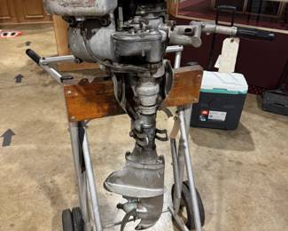 1938 Johnson outboard with stand