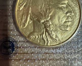 2007 $50 Buffalo gold coin