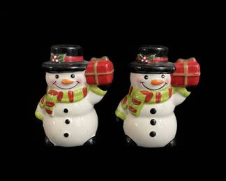 Vintage Snowman Salt and Pepper Shakers