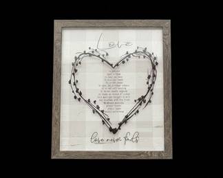 Love Never Fails Framed Wall Art