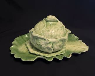 Vintage Holland Mold Cabbage Tureen with Underplate