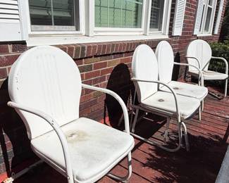 Crosley Griffith Retro Metal Outdoor Chairs second image