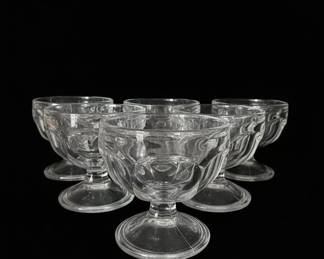 Vintage Federal Glass Footed Dessert Bowls second image