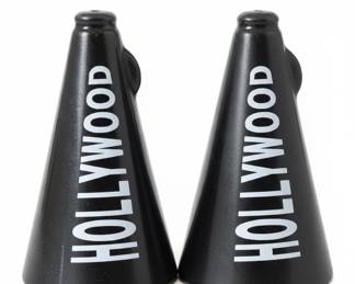 Vintage Hollywood Megaphone Salt and Pepper Shakers