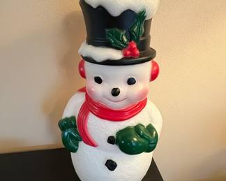Vintage Blow Mold Snowman Decoration