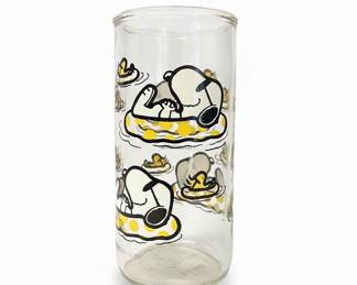 Vintage s Peanuts Snoopy Jelly Jar Glass