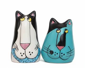 Candace Reiter Catzilla Ceramic Salt and Pepper Shakers