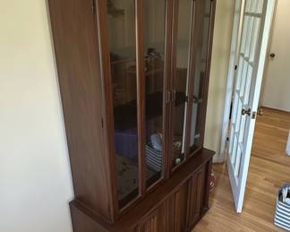 MidCentury Modern Walnut China Cabinet second image